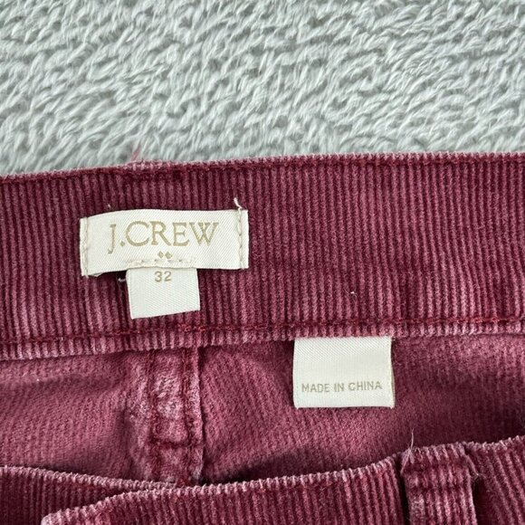 J.Crew Burgundy Corduroy Pants Womens Size 32 Cotton & Elastane 4998 - Picture 3 of 10